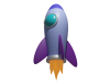 有人ロケット・宇宙船（3DCG・透過PNG）のアイコン