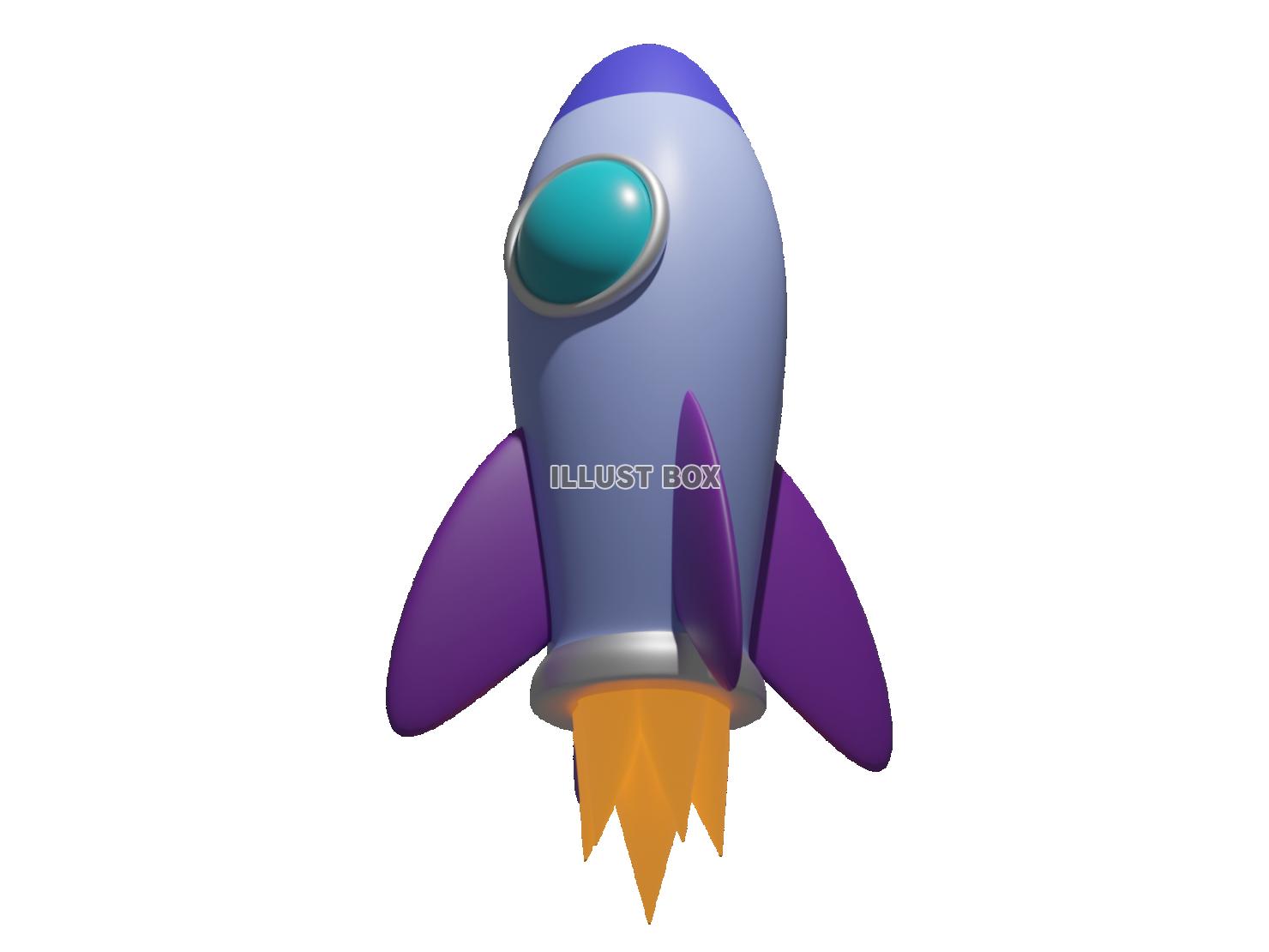 無料イラスト 有人ロケット 宇宙船 3dcg 透過png のアイコン