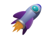 ロケット・宇宙船（3DCG・透過PNG）のアイコン