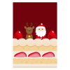 クリスマスケーキのポストカード1