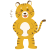 大笑いするトラ