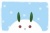 かわいい雪ウサギの寒中見舞いはがき