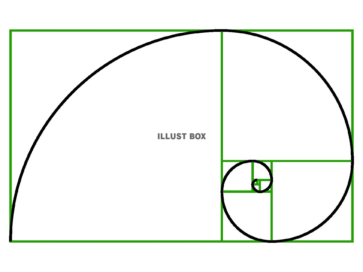黄金比・黄金螺旋（透過PNG）の定規