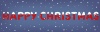 ハッピークリスマスの文字と雪背景