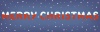 メリークリスマスの文字デザイン赤色