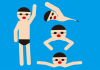 5_イラスト_泳ぐ男性・4泳法