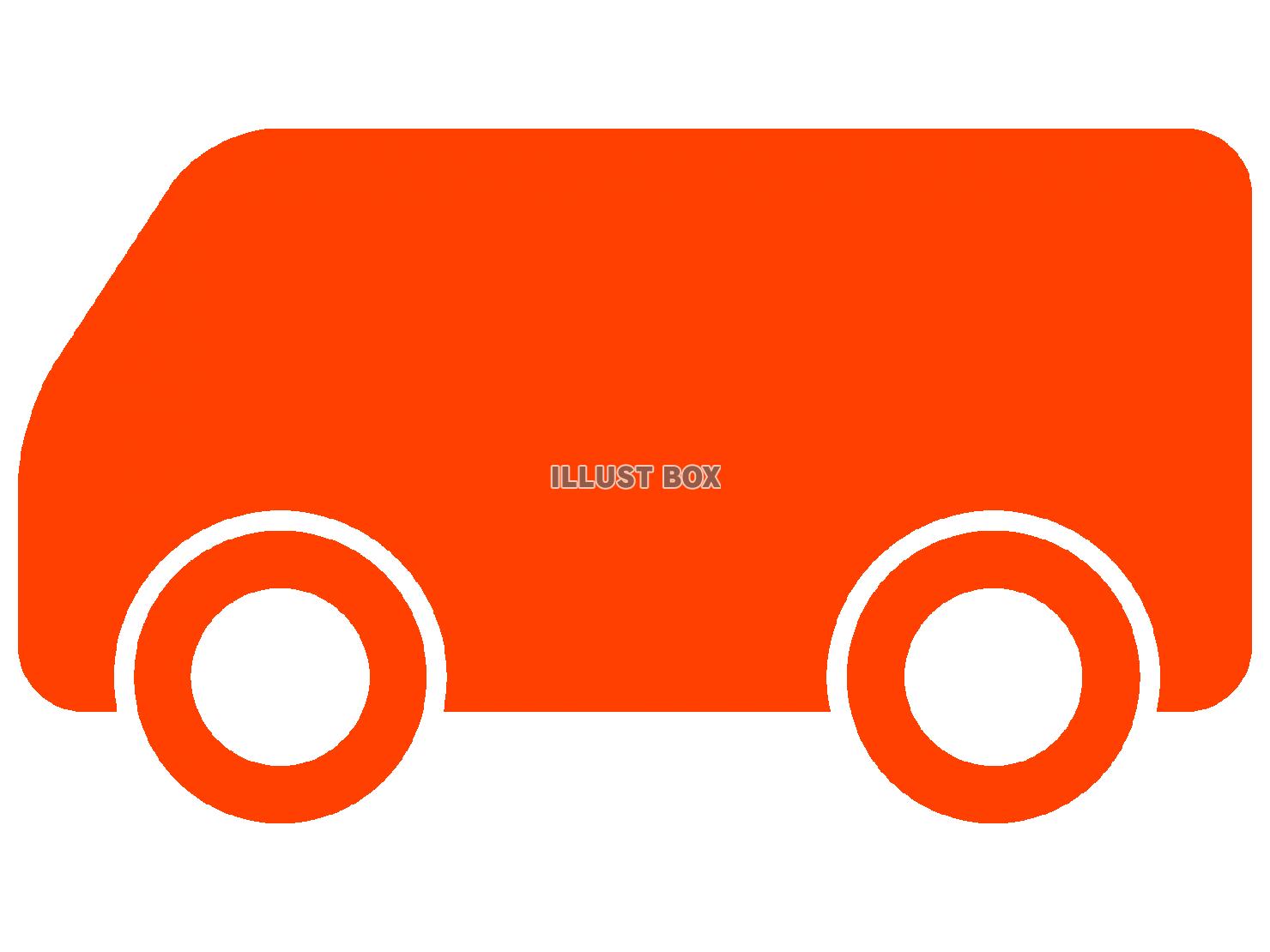 無料イラスト シンプルなワゴン車 透過png のアイコン素材