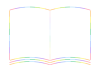 ノート　本　フレーム　レインボーカラー
