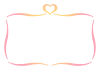 ほんわかカラーのハートフレーム
