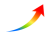 レインボーカラー　上昇　矢印　アイコン