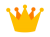 金の王冠（透過PNG）のアイコン素材