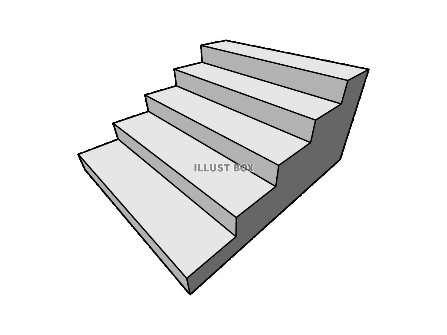 階段・斜め（透過PNG）のアイコン素材