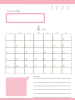 二〇二二年　今月の目標のあるシンプルなカレンダー（４月）