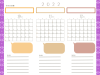 二〇二二年　今月の目標のあるシンプルなカレンダー（10,11,12月）
