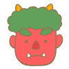 赤鬼　怒り顔