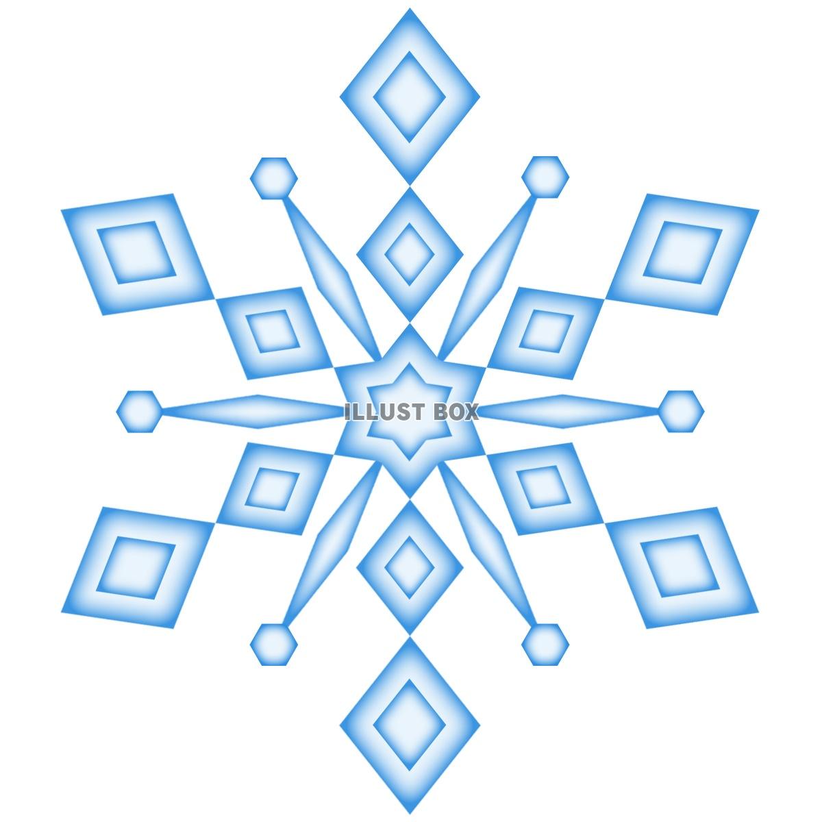 雪の結晶アイコンシンプル背景素材イラスト