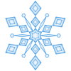 雪の結晶アイコンシンプル背景素材イラスト透過png