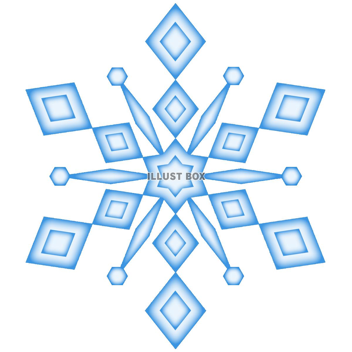 雪の結晶アイコンシンプル背景素材イラスト透過png
