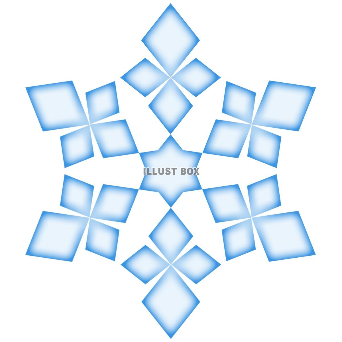 雪の結晶アイコンシンプル背景素材イラスト