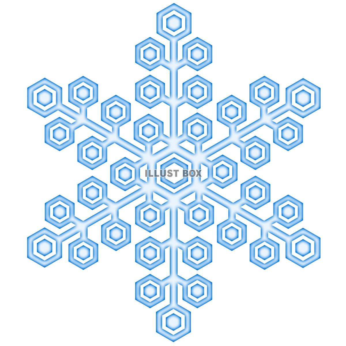 雪の結晶アイコンシンプル背景素材イラスト