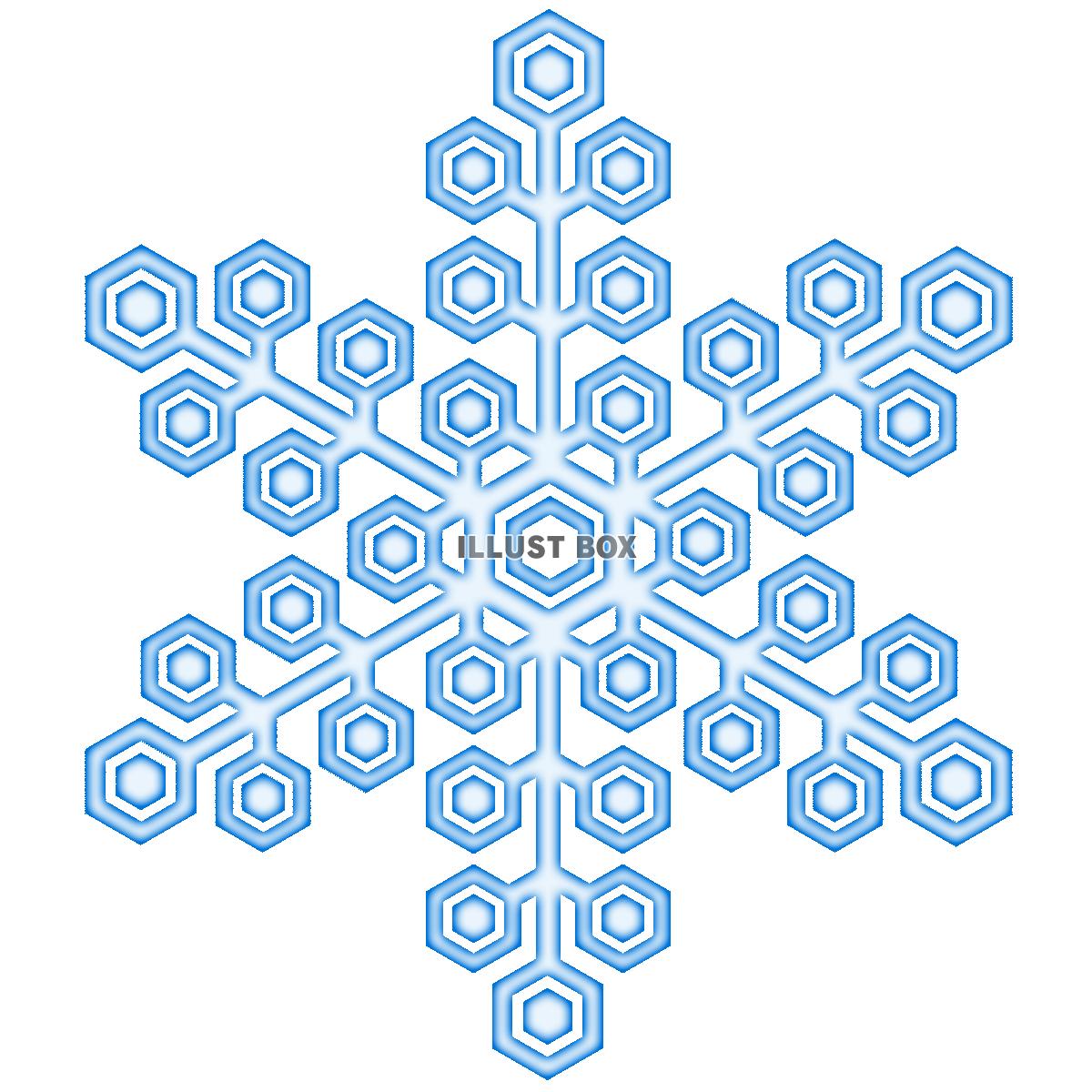 雪の結晶アイコンシンプル背景素材イラスト透過png