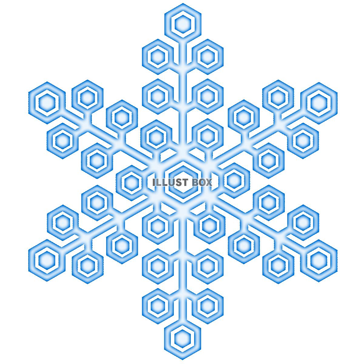 雪の結晶アイコンシンプル背景素材イラスト透過png