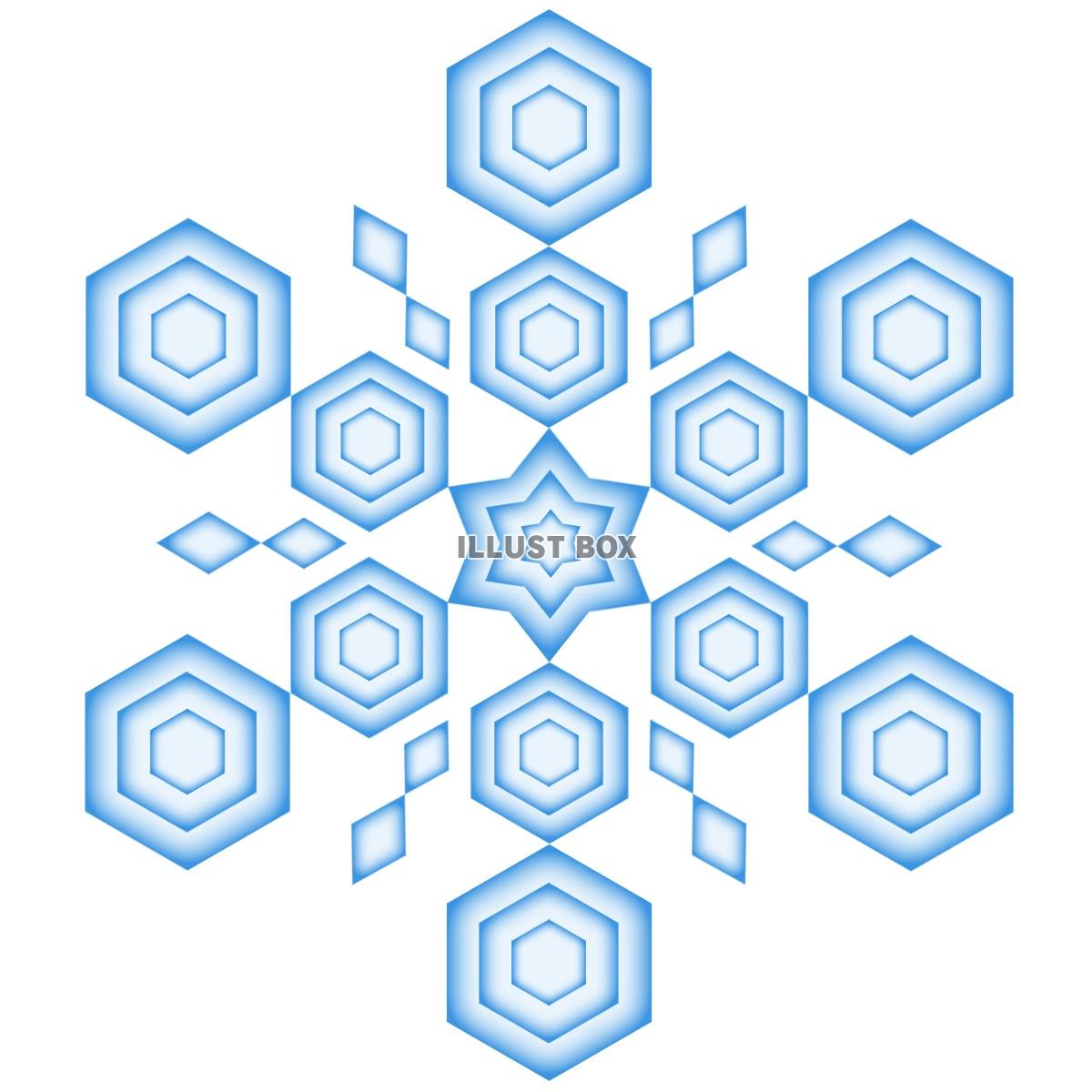 雪の結晶アイコンシンプル背景素材イラスト