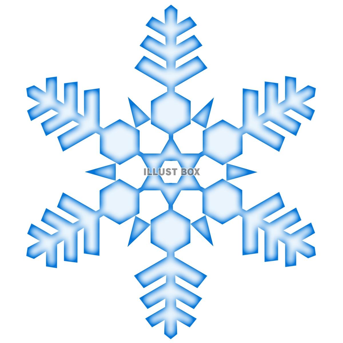 雪の結晶アイコンシンプル背景素材イラスト　