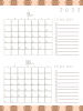 ２０２２年　TODOリストのあるカレンダー（９，１０月）