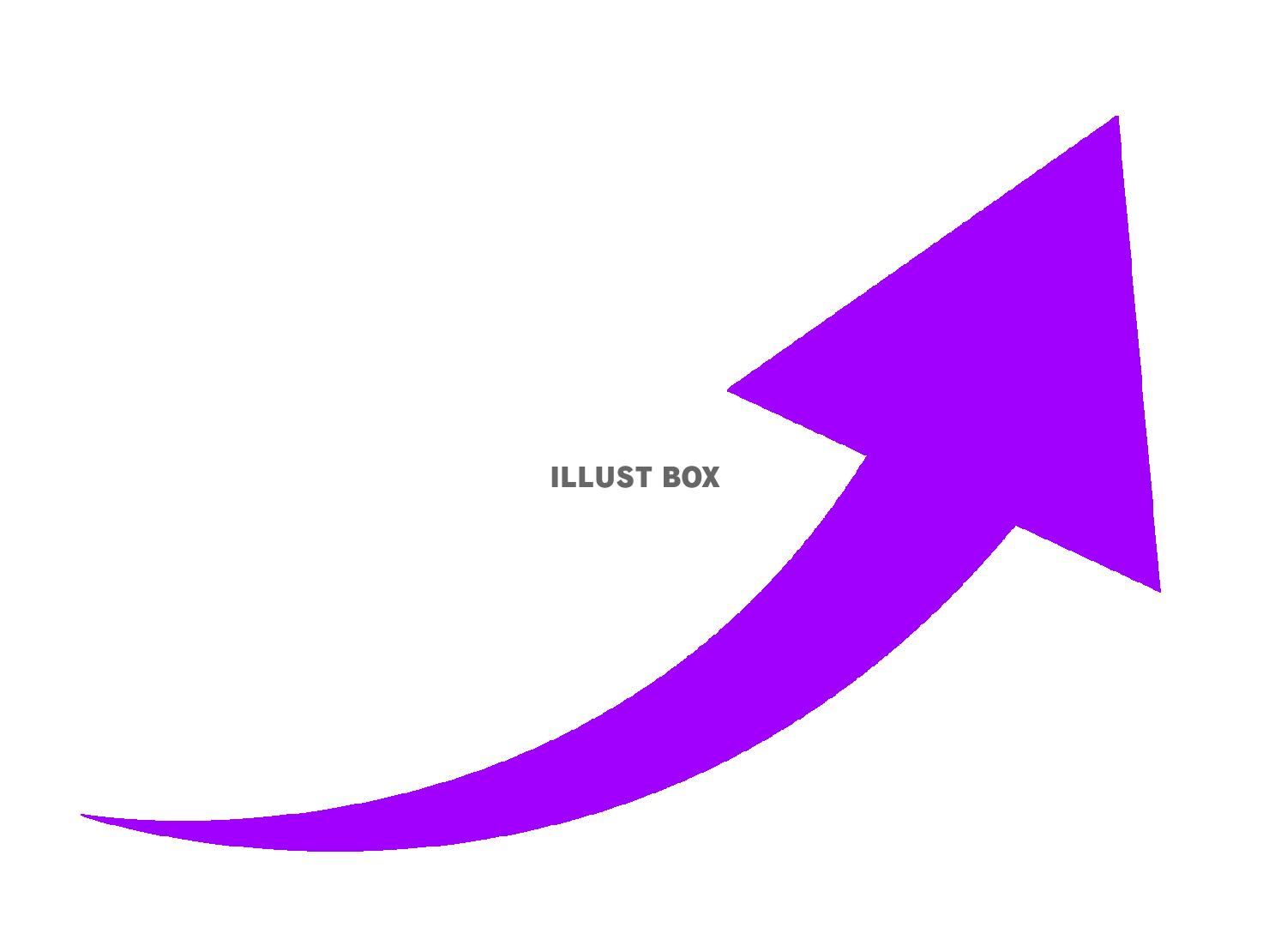無料イラスト 紫の上昇の矢印
