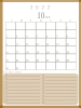 ２０２２年　TODOリストのあるカレンダー　（１０月）