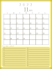 ２０２２年　TODOリストのあるカレンダー　（１１月）