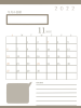 ２０２２年　今月の目標のあるカレンダー（１１月）