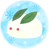 雪うさぎのイラスト