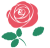 赤い薔薇の花のイラスト　一輪　透過PNG