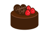 バレンタインデー　苺チョコレートケーキ