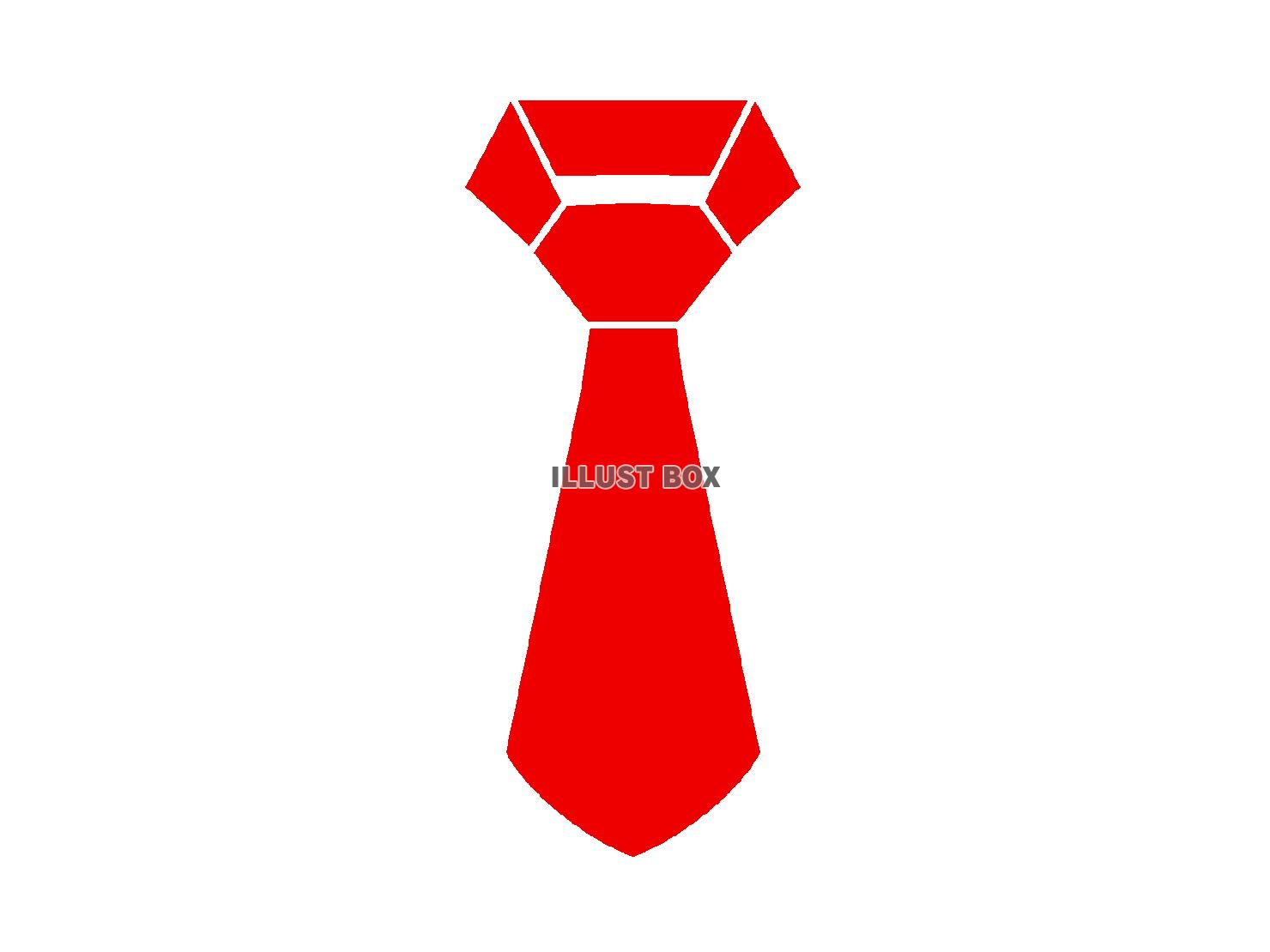赤色のネクタイのシルエットアイコン