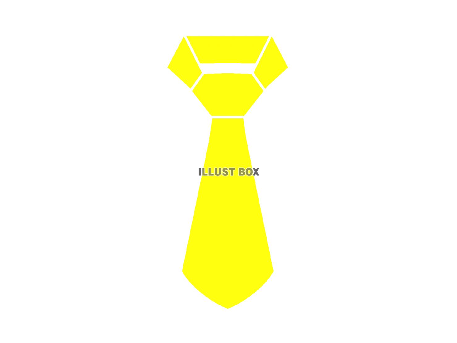 黄色のネクタイのシルエットアイコン