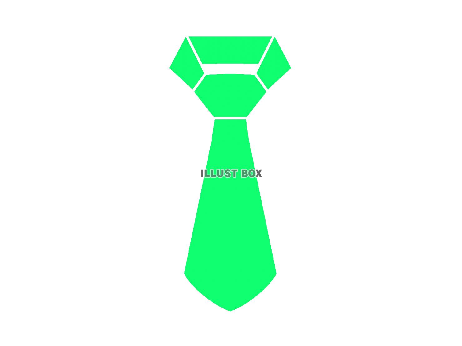 緑色のネクタイのシルエットアイコン