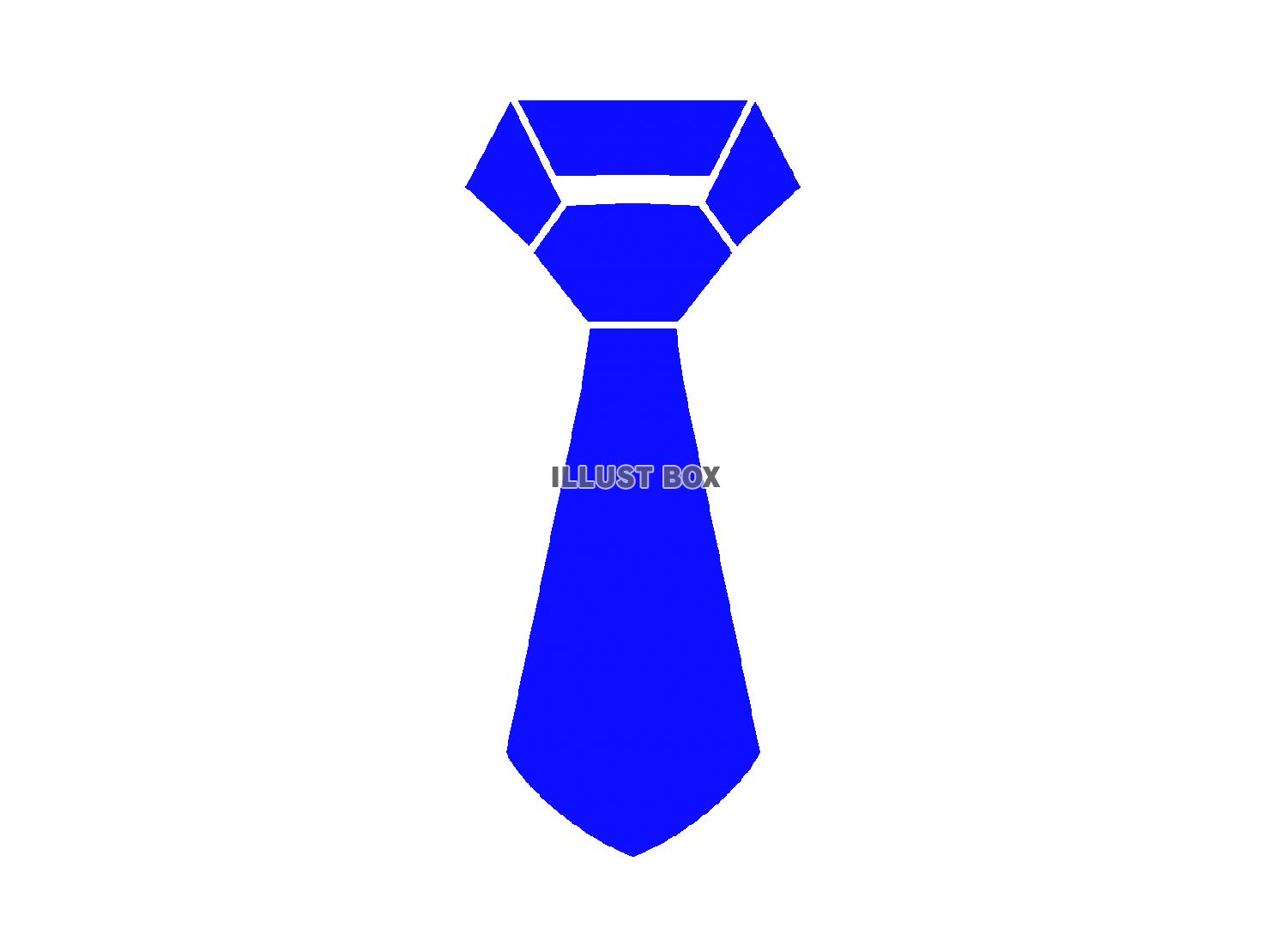 青色のネクタイのシルエットアイコン