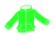 緑色のジャージのシルエットアイコン