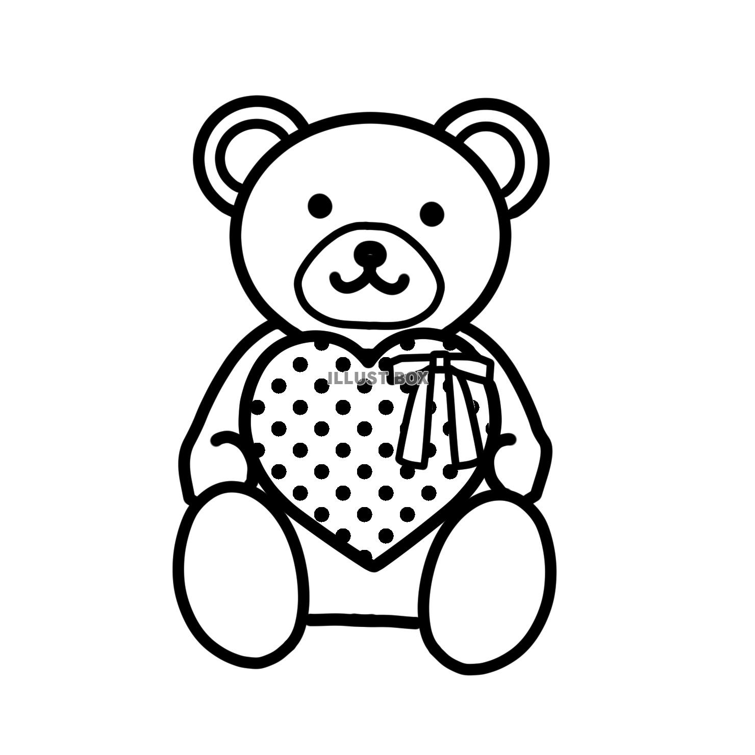 クマのぬいぐるみ イラスト無料