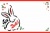 手書き風の２０２３年の干支ウサギの和風イラスト年賀状　横向き