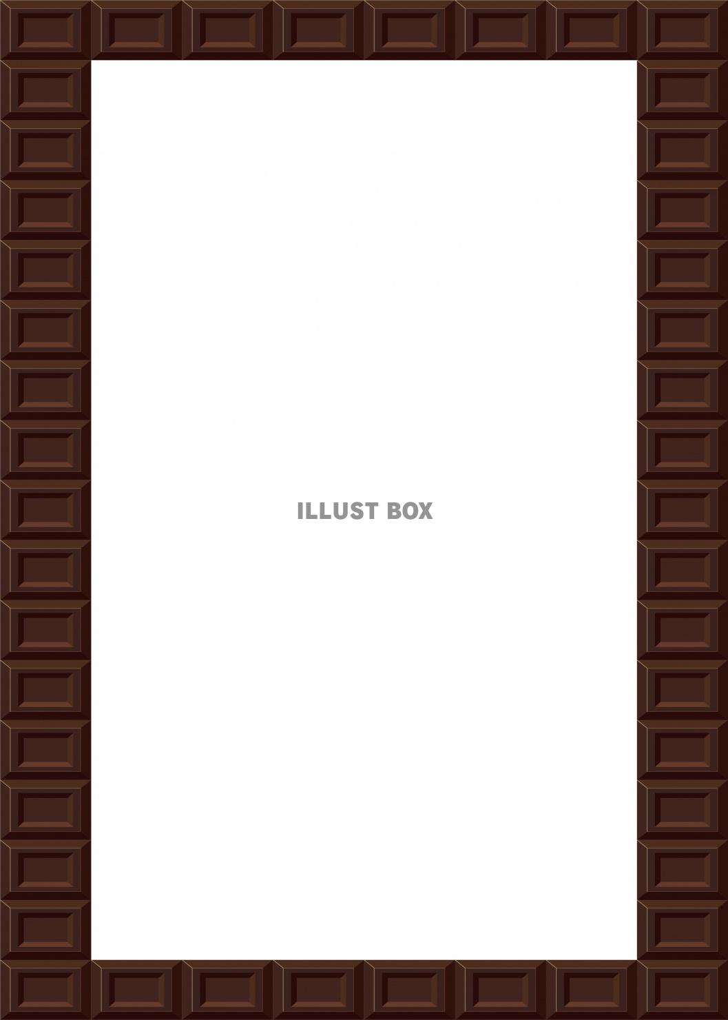 板チョコレートの写真フォトフレーム飾り枠無料イラストフリー素...