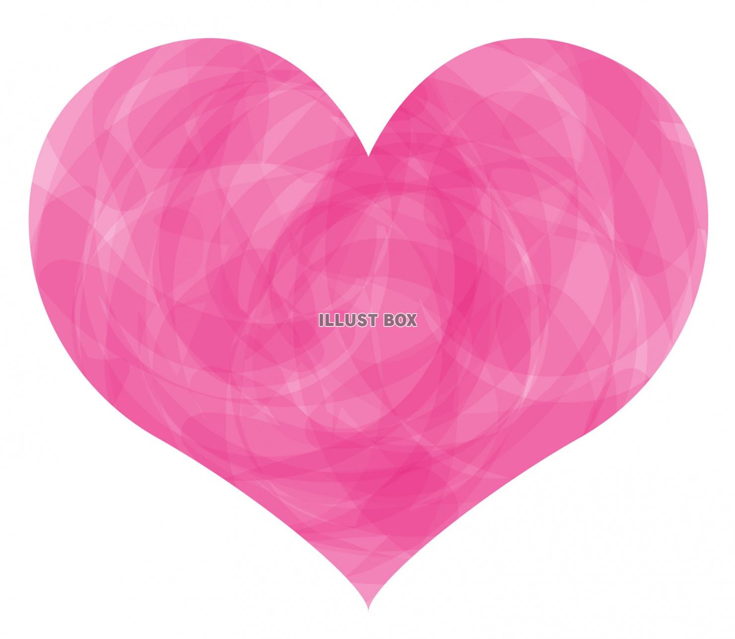 【JPG画像】ピンクのハートフレーム水彩画風柄模様可愛いピン...