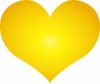  【JPG画像】黄金色ゴールドグラデーションハートアイコンのキラキラフレーム飾り枠無料イラストフリー素材