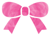 【透過png画像】水彩画風蝶々結びピンク色リボンシルエットアイコンかわいい無料イラストフリー素材