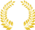 透過png画像金色ゴールド豪華キラキラ月桂樹葉エンブレムランキング表彰アワードアイコンチラシ広告用無料イラストフリー素材