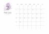 2022年2月━予定が書き込めるおしゃれなカレンダー