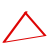 手書き　赤の三角素材